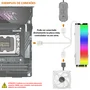 Dissipador de Calor para SSD Nvme, Branco, M.2 (2280), Com LED ARGB, 5v 3 Pinos, Branco, Alumínio