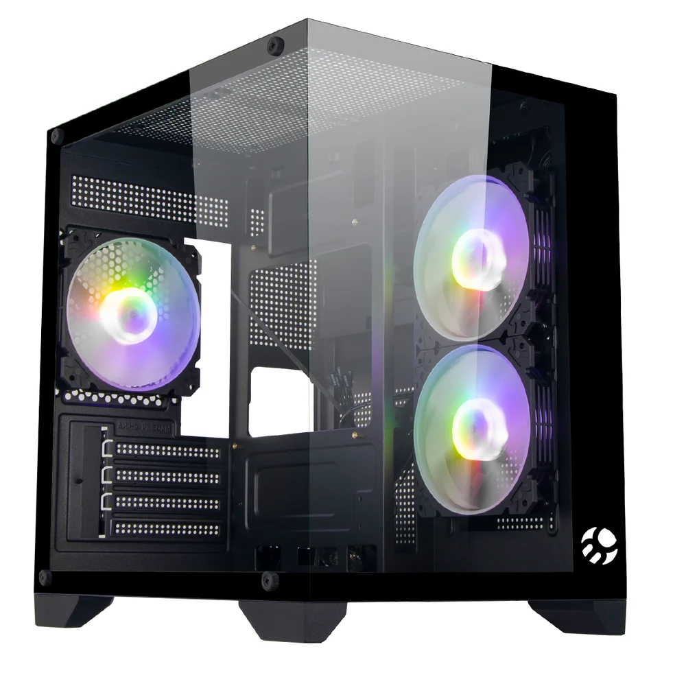 Gabinete Gamer Áquario Soul Pro 3x Fan ARGB Vidro Preto Gabinete Gamer Áquario Soul Pro 3x Fan ARGB Vidro Preto