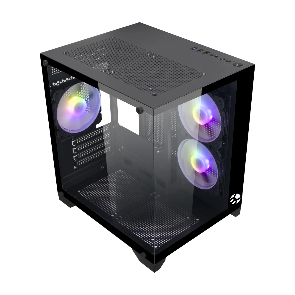 Gabinete Gamer Áquario Soul Pro 3x Fan ARGB Vidro Preto Gabinete Gamer Áquario Soul Pro 3x Fan ARGB Vidro Preto