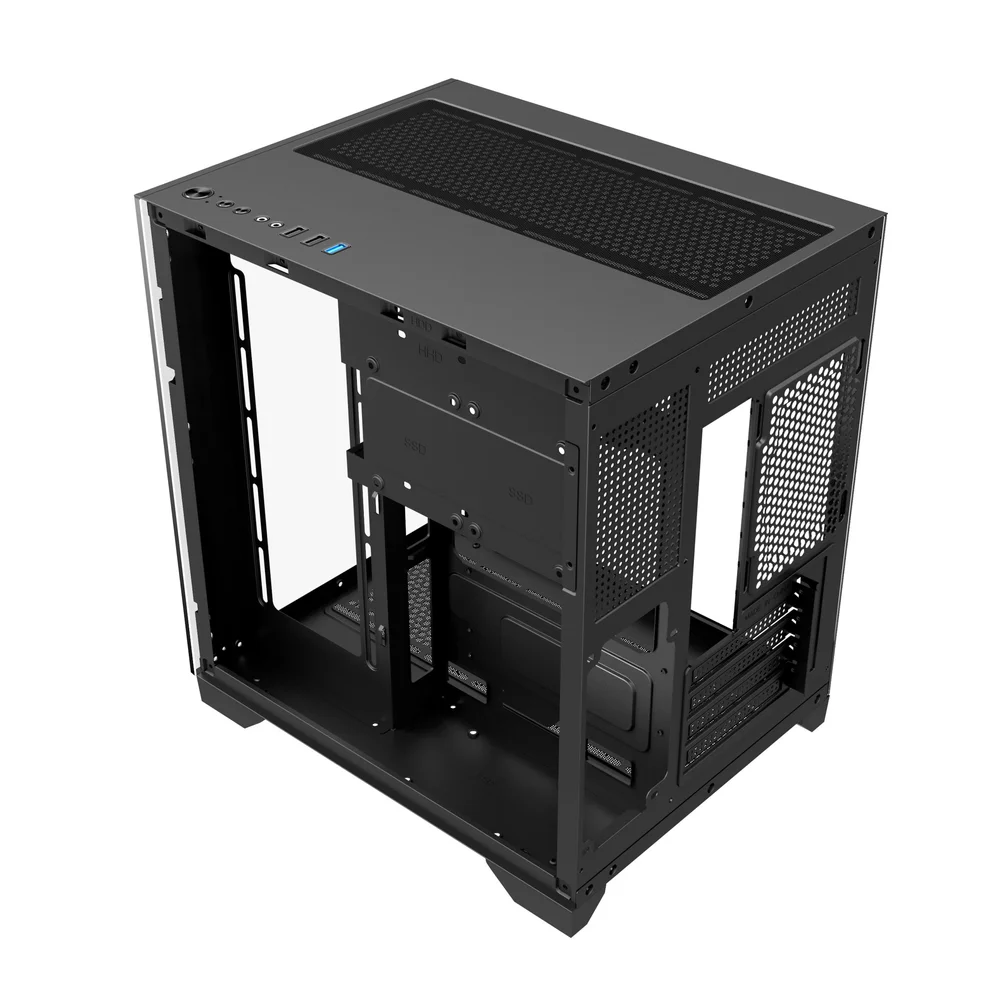 Gabinete Gamer Áquario Soul Pro 3x Fan ARGB Vidro Preto Gabinete Gamer Áquario Soul Pro 3x Fan ARGB Vidro Preto