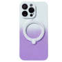 Capa Telefone Suporte Magsafe Em Gradiente Compatível Iphone Cor:cinza/roxo;modelo Iphone:ip 13