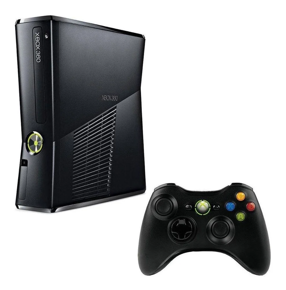 XBOX 360 Slim 250gb 2 Controles + Kinect E 3 Jogos Standard Preto XBOX 360 Slim 250gb 2 Controles + Kinect E 3 Jogos Standard Preto