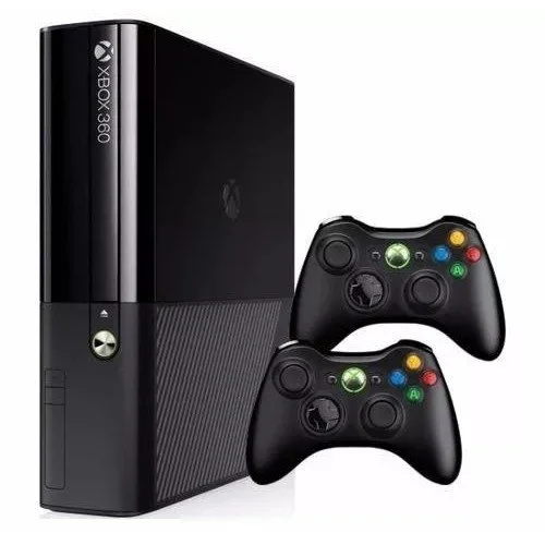 XBOX 360 Super Slim 250gb 2 Controles Standard Preto XBOX 360 Super Slim 250gb 2 Controles Standard Preto