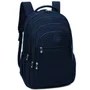Mochila Feminina Escolar Casual Dia A Dia Bolsa Grande Espaço Notebook Faculdade Cor Azul Marinho