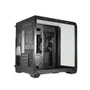 Gabinete Gamer K-mex Aquario Cg-48ki Cyberpunk Preto Com Topo De Vidro E Display Digital
