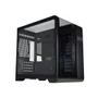 Gabinete Gamer K-mex Aquario Cg-48ki Cyberpunk Preto Com Topo De Vidro E Display Digital