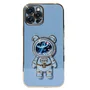 Capa Com Suporte De Astronauta Galvanizado Compatível Com Iphone Modelo:13;cor:azul.