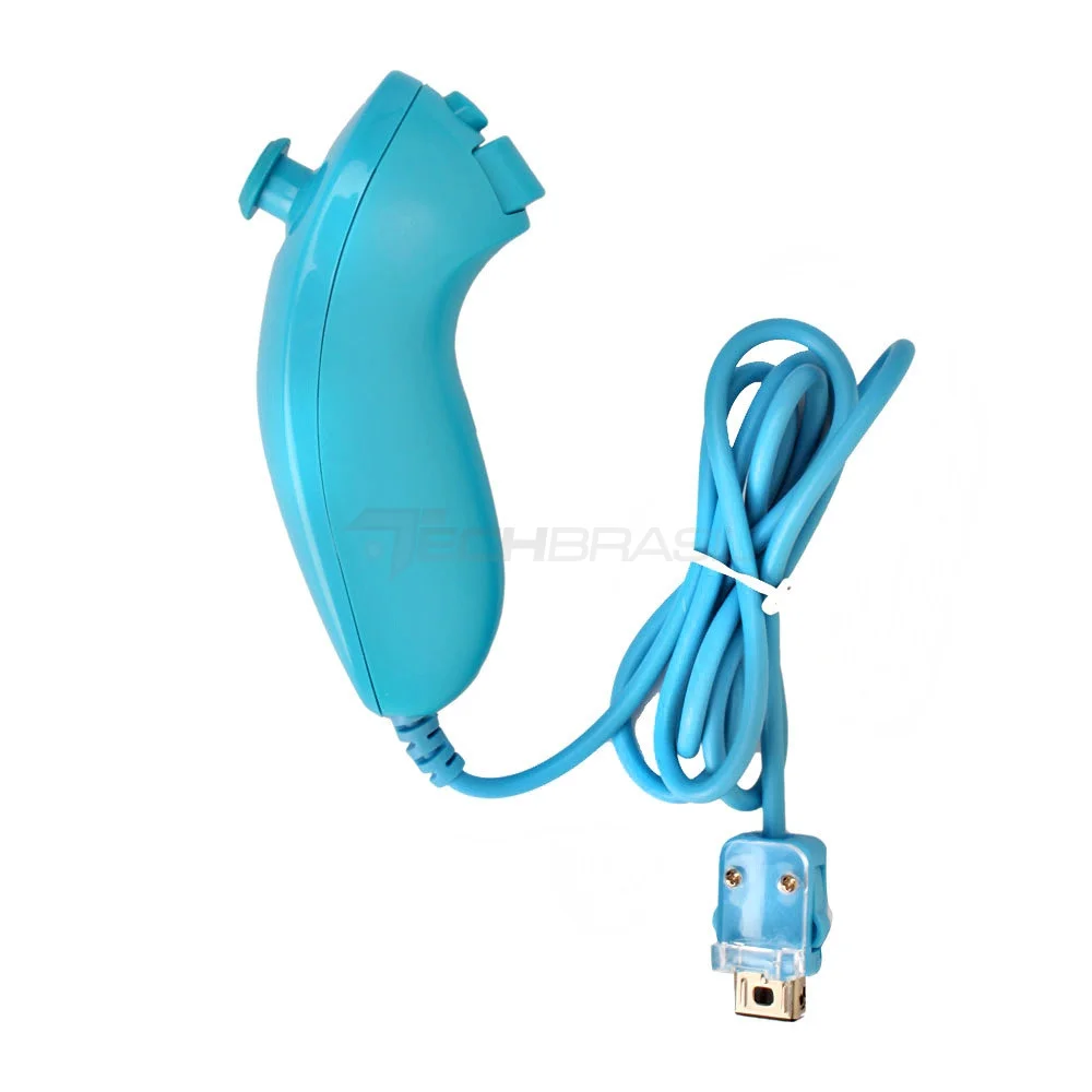 Controle Wii Remote Plus + Nunchuck Para Nintendo Wii E Nintendo Wii U Azul Controle Wii Remote Plus + Nunchuck Para Nintendo Wii E Nintendo Wii U Azul