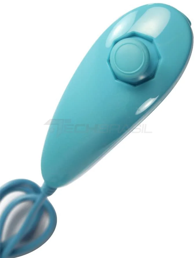 Controle Wii Remote Plus + Nunchuck Para Nintendo Wii E Nintendo Wii U Azul Controle Wii Remote Plus + Nunchuck Para Nintendo Wii E Nintendo Wii U Azul