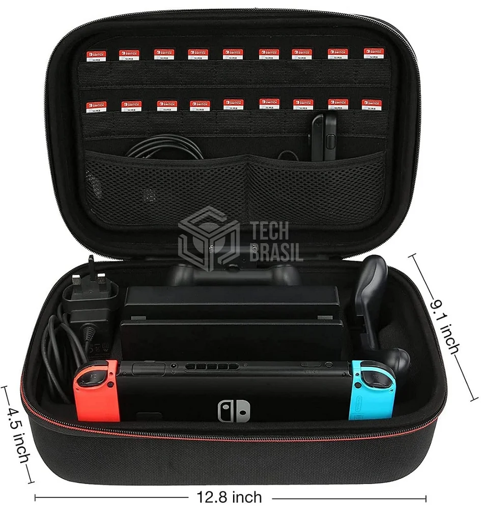 Bolsa Para Transporte Maleta Case Capa Para Nintendo Switch Preta Bolsa Para Transporte Maleta Case Capa Para Nintendo Switch Preta
