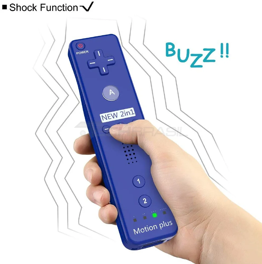Controle Wii Remote Plus Para Nintendo Wii E Nintendo Wii U Azul Escuro. Controle Wii Remote Plus Para Nintendo Wii E Nintendo Wii U Azul Escuro.