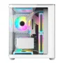 Gabinete Gamer Hayom Gb1799 Com 4 Fans RGB Com Vidro Branco