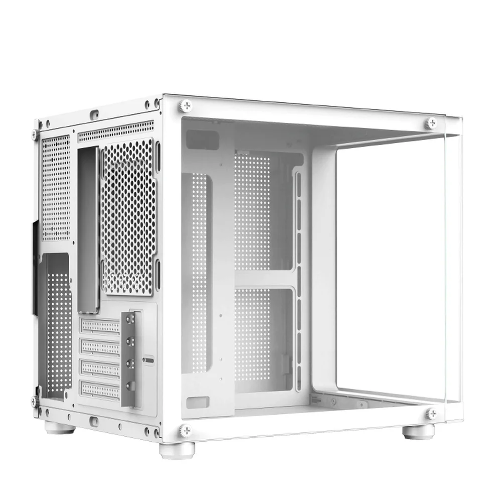 Gabinete Gamer Hayom Gb1799 Com 4 Fans RGB Com Vidro Branco