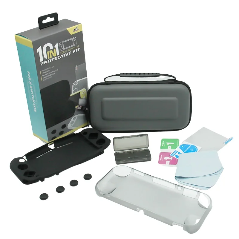 Kit Proteção Nintendo Switch Lite 10 Em 1 Case Capa Película Kit Proteção Nintendo Switch Lite 10 Em 1 Case Capa Película