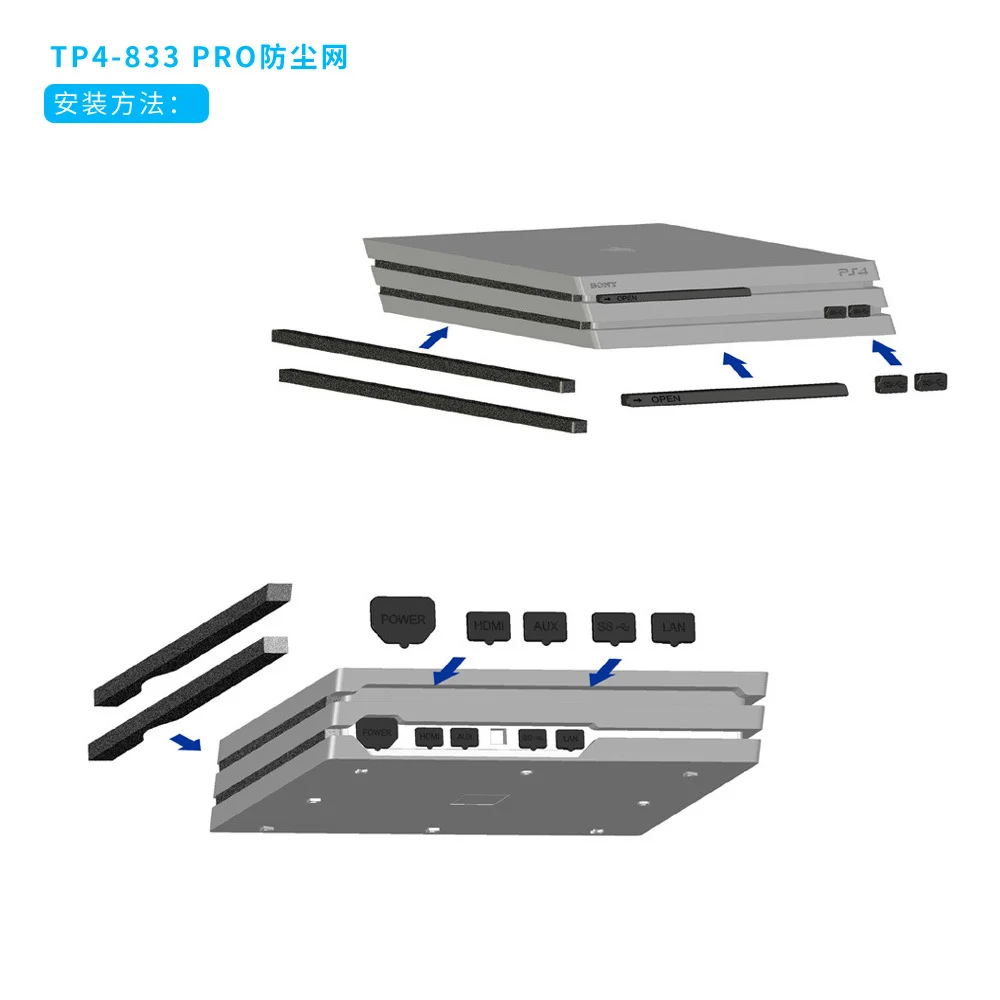 Kit Anti Poeira Para Playstation 4 Pro Tampa De Silicone Protetor
