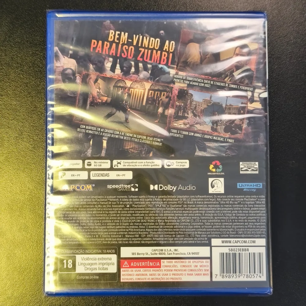Jogo Dead Rising Deluxe Edition Ps5 Mídia Física Jogo Dead Rising Deluxe Edition Ps5 Mídia Física