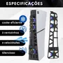 Cooler Fan Externo Usb Ventilador Para Resfriamento 3 Ventoinhas LED Compatível Com Ps5 Slim Cor:preto