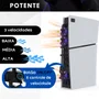 Cooler Fan Externo Usb Ventilador Para Resfriamento 3 Ventoinhas LED Compatível Com Ps5 Slim Cor:preto