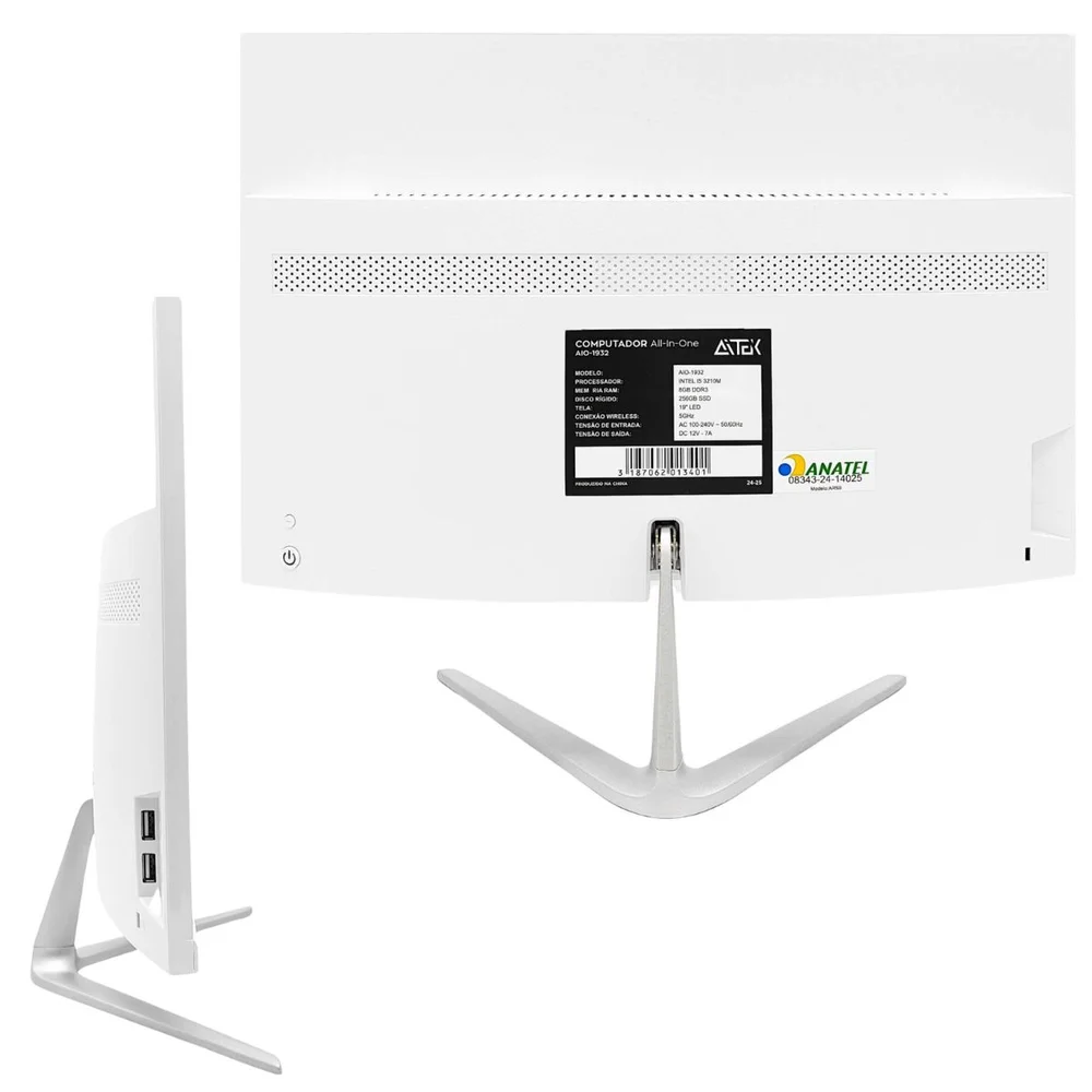 "Computador All In One 19,1"" Intel i5 8GB RAM SSD 256GB 1440x900 Wi-Fi HDMI/VGA Alto-Falante Integrado PC Desktop para Escritório Trabalho Estudo" - view 3