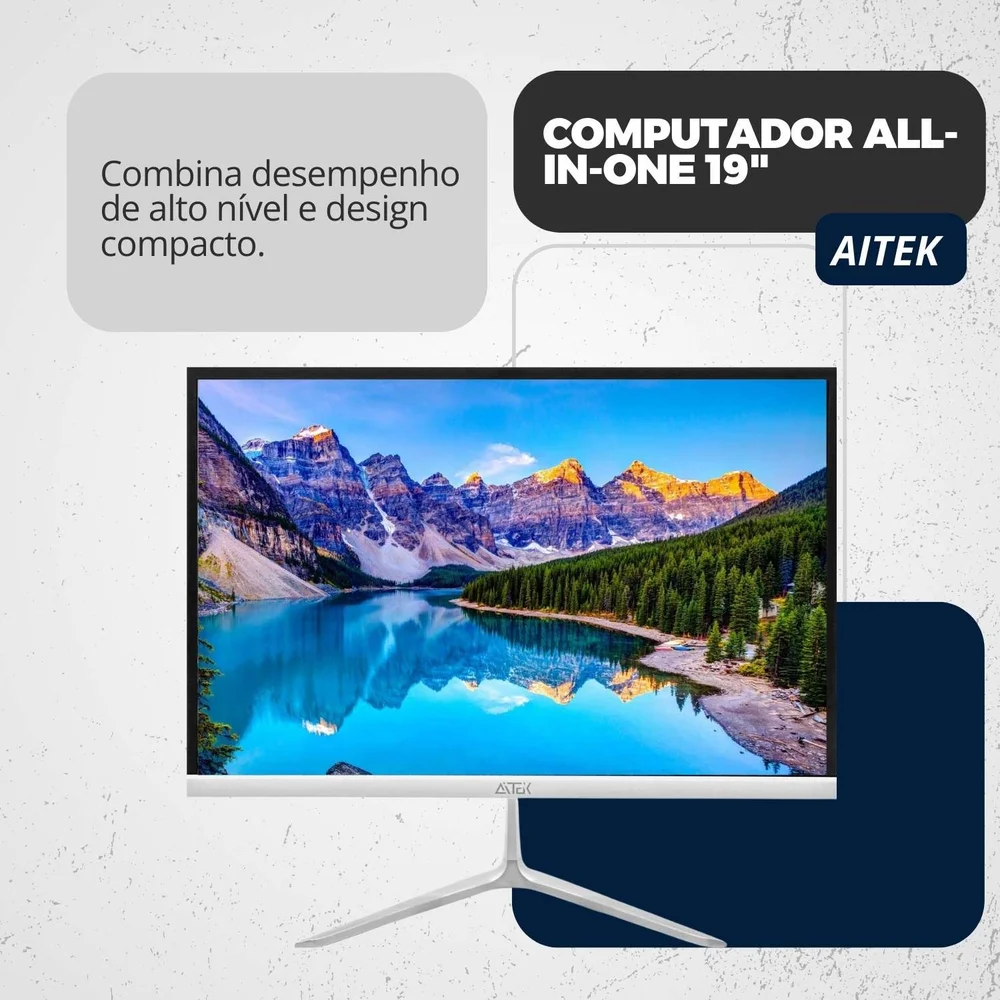 "Computador All In One 19,1"" Intel i5 8GB RAM SSD 256GB 1440x900 Wi-Fi HDMI/VGA Alto-Falante Integrado PC Desktop para Escritório Trabalho Estudo" - view 4