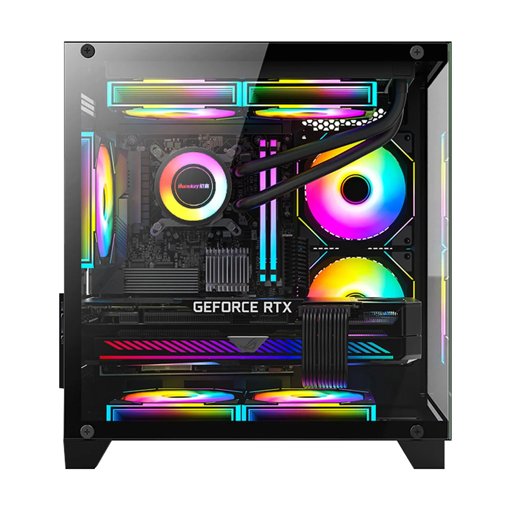 PC Gamer Neologic Full Glass Black | KaBuM!