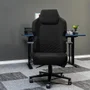 Cadeira Gamer Elements Magna, Até 130KG, Giratória E Reclinável, Linho, Black