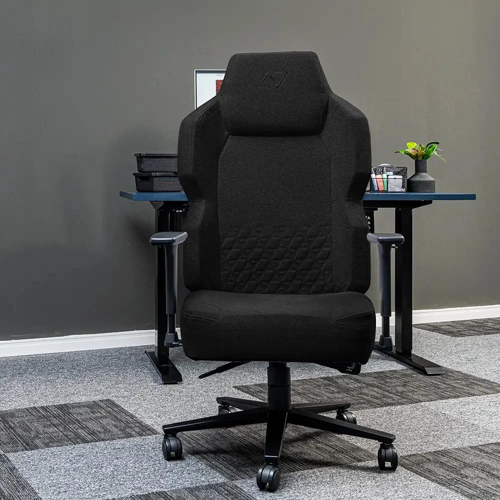 Cadeira Gamer Elements Magna, Até 130KG, Giratória E Reclinável, Linho, Black Cadeira Gamer Elements Magna, Até 130KG, Giratória E Reclinável, Linho, Black
