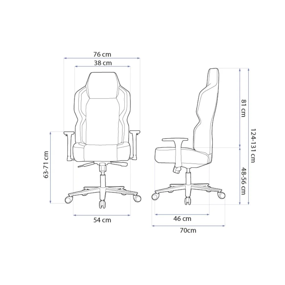 Cadeira Gamer Elements Magna, Até 130KG, Giratória E Reclinável, Linho, Black Cadeira Gamer Elements Magna, Até 130KG, Giratória E Reclinável, Linho, Black