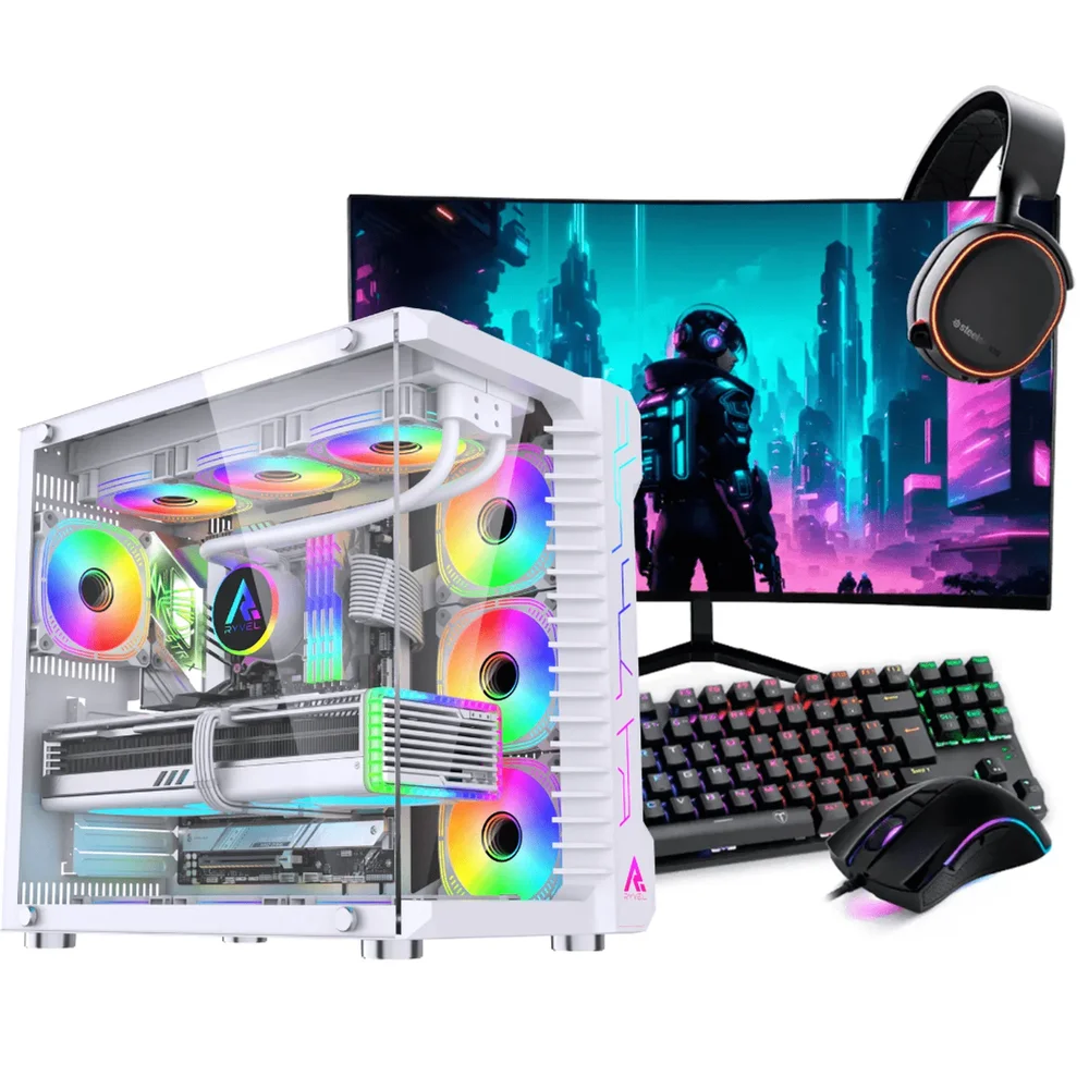 やや美品 自作ゲーミングPC Ryzen5 5600 RTX4060 色変LED KaBuM Aperte o K e evolua em Tecnologia e Games