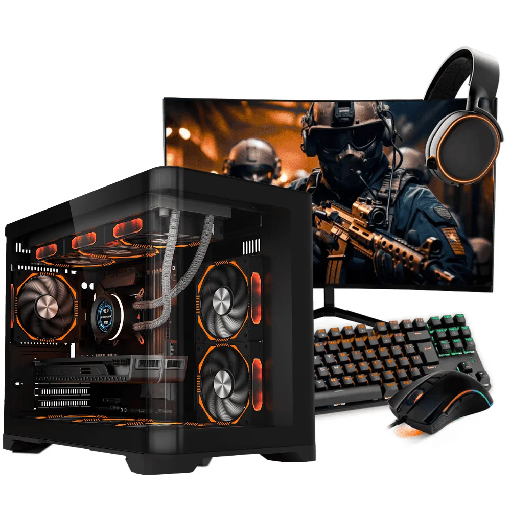 PC Gamer Completo Ryzen 5 5500, RTX 4060, 16gb Ddr4, SSD Nvme 500gb, 600w 80 Plus, Mad007-e