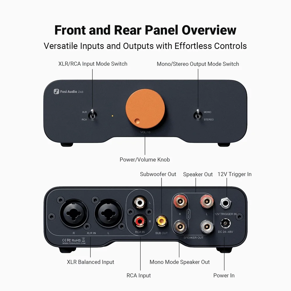 パワーアンプ Fosi Audio ZA3 Produtos com até 15 OFF no PIX KaBuM