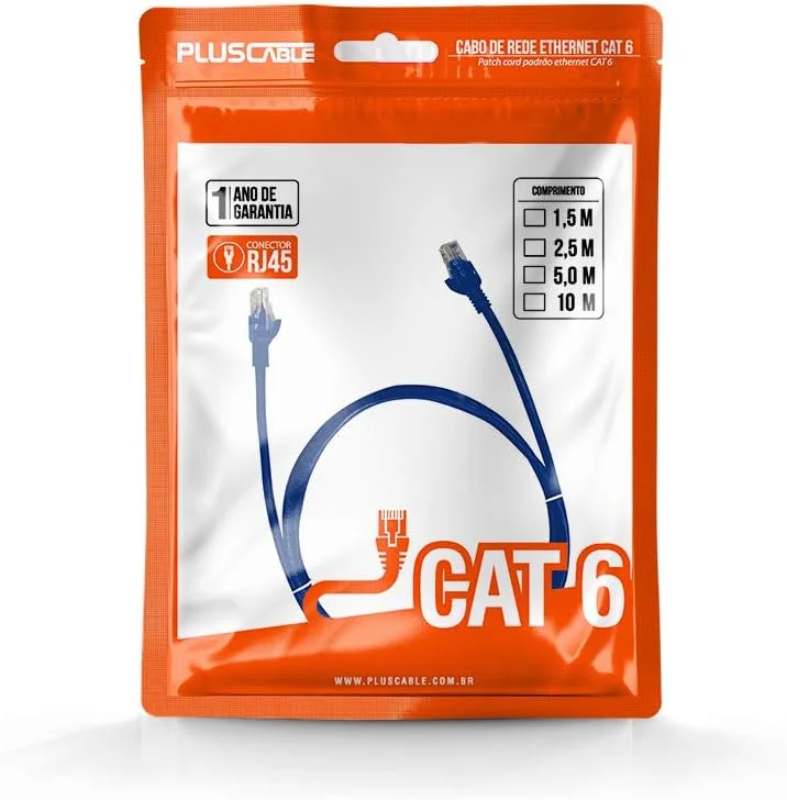 Cabo Rede Cat.6 2.5m PC-eth6u25bl Patch Cord