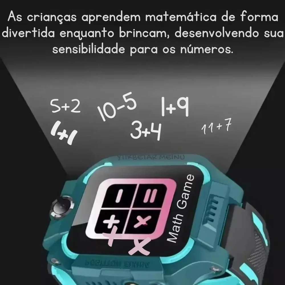 Smartwatch Infantil Howear Hw C5 Chip 2 Cameras Gps Sos Duas - Verde