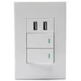 2 Interruptores Premium De Parede Com 2 Entradas Usb, Jwcom