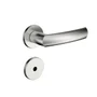 Fechadura Malibu Banheiro Roseta Redonda Inox Escovado 55mm Soprano