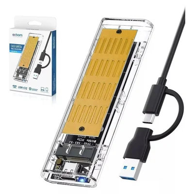 Case Gaveta Para SSD M.2 Nvme E  Sata Usb 3.0 Usb C Type-c