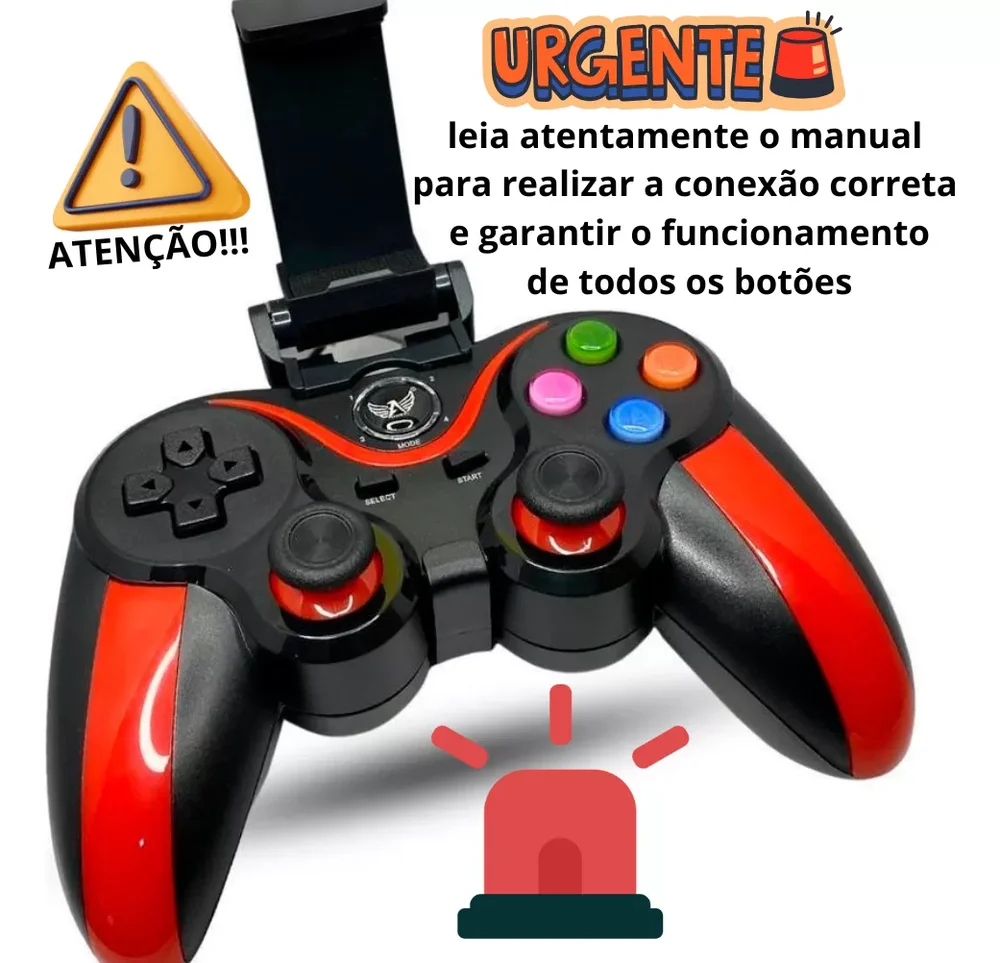 Controle Gamepad Joystick Compatível PC Celular Android Ios TabLED Sem Fio Bluetooth Wireles. Controle Gamepad Joystick Compatível PC Celular Android Ios TabLED Sem Fio Bluetooth Wireles.