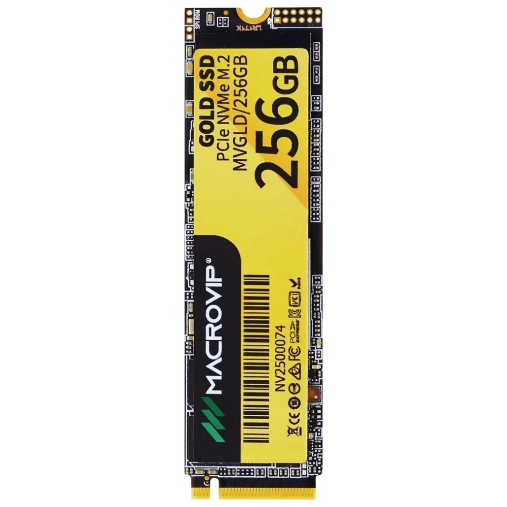 SSD M.2 Nvme 256gb Macrovip Gold 2100mb/s PCie Gen 3x4 SSD M.2 Nvme 256gb Macrovip Gold 2100mb/s PCie Gen 3x4