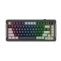 Teclado Gamer Sem fio Mecanico Aplus Zion com Tela LCD, Gasket, Switch Gateron Yellow, RGB, Hotswap, Bluetooth/Wi-Fi/USB,TKL 75% US AKW500 - Preto