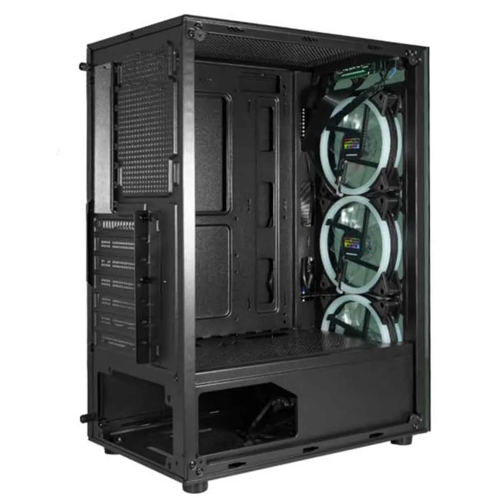 Gabinete Gamer K-mex Cg-30c5 Preto Com Cooler Painel De Vidro