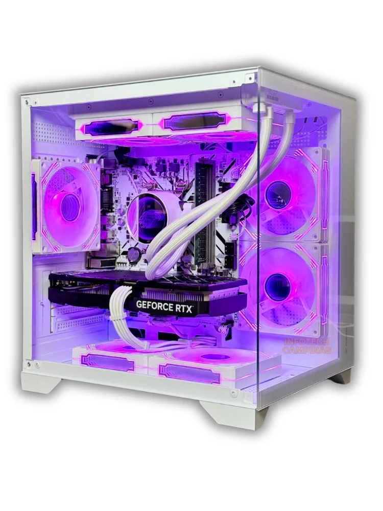 PC Gamer Aquário Branco Ryzen 7 + RTX 5060