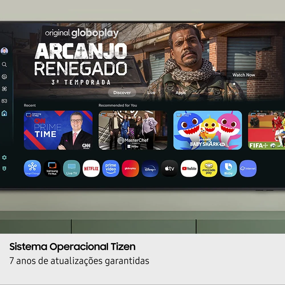 Samsung Smart TV 85" Crystal UHD 4K U8600F 2025, Xbox Cloud Gaming, Canais Gratuitos, Alexa