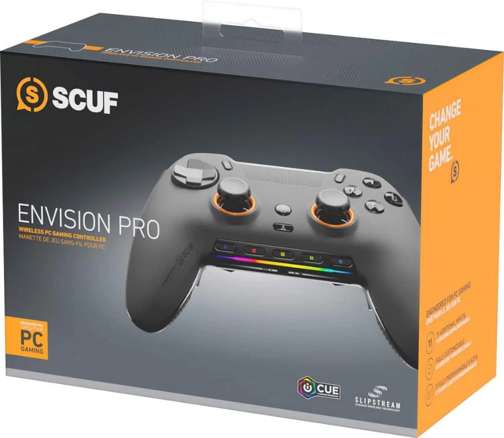 Scuf - Controle Para Video Game Sem Fio Envision Pro Para PC - Cinza Aço-601-178-03-102-na Scuf - Controle Para Video Game Sem Fio Envision Pro Para PC - Cinza Aço-601-178-03-102-na