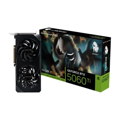 Placa De Video Gainward RTX 5060 Ti Ghost Oc 8GB Gddr7 128 Bits - Ne7506tt19p1-gb2062b