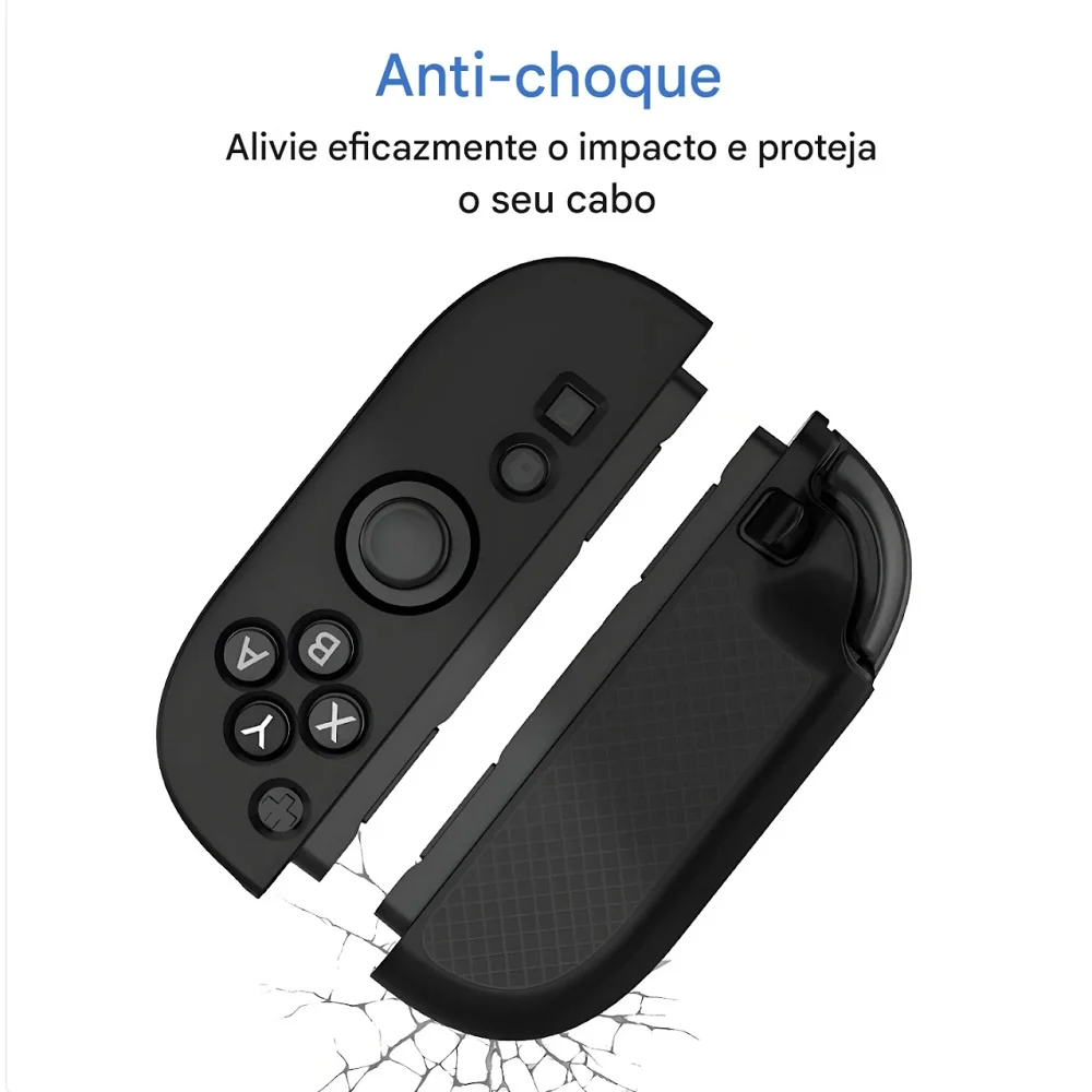 Capa Preta Case Joycon 2 Antiaderente Nintendo Switch 2 Silicone Proteçao