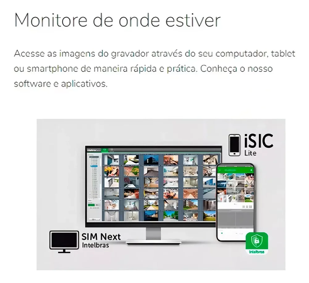 Kit 8 Câmeras Intelbras 1120b Full Color Dvr Mhdx 1108-c Com SSD 512gb.