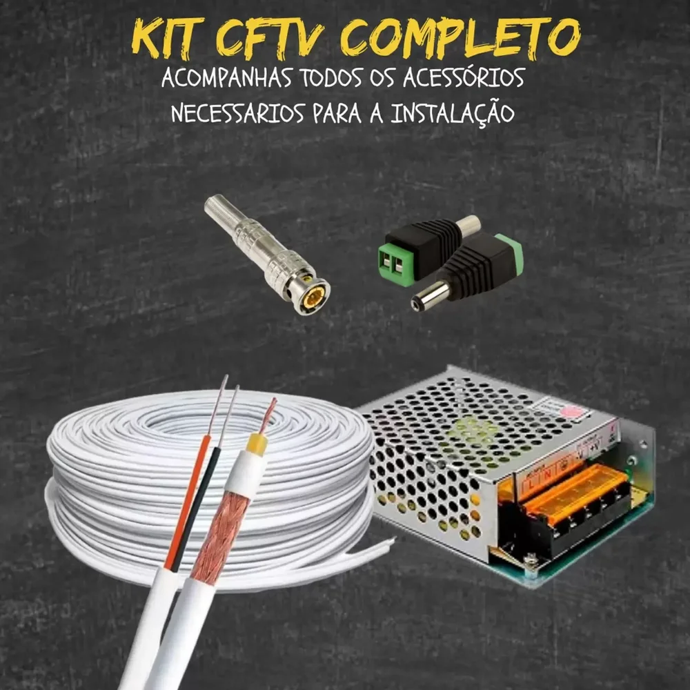 Kit 8 Câmeras Intelbras 1120b Full Color Dvr Mhdx 1108-c Com SSD 512gb.