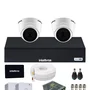 Kit 2 Câmeras Intelbras Hd 720p 1120d  Dvr 4 Canais 1104-c Com SSD 512gb.