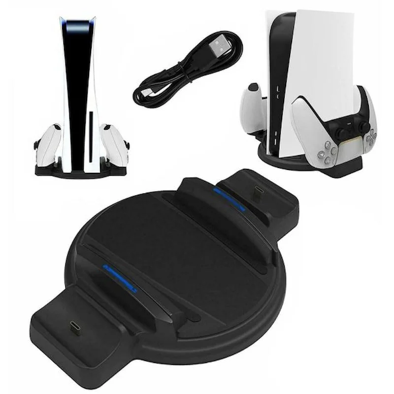 Base Dock Carregador De Controle Ps5 Fat Digital E Disco Base Dock Carregador De Controle Ps5 Fat Digital E Disco