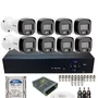 Kit 8 Câmeras Intelbras Vhd 3220 B Fc Com Áudio Dvr 8 Canais  Alta Performance Hd 500gb